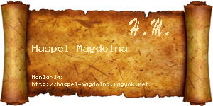 Haspel Magdolna névjegykártya
