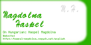 magdolna haspel business card